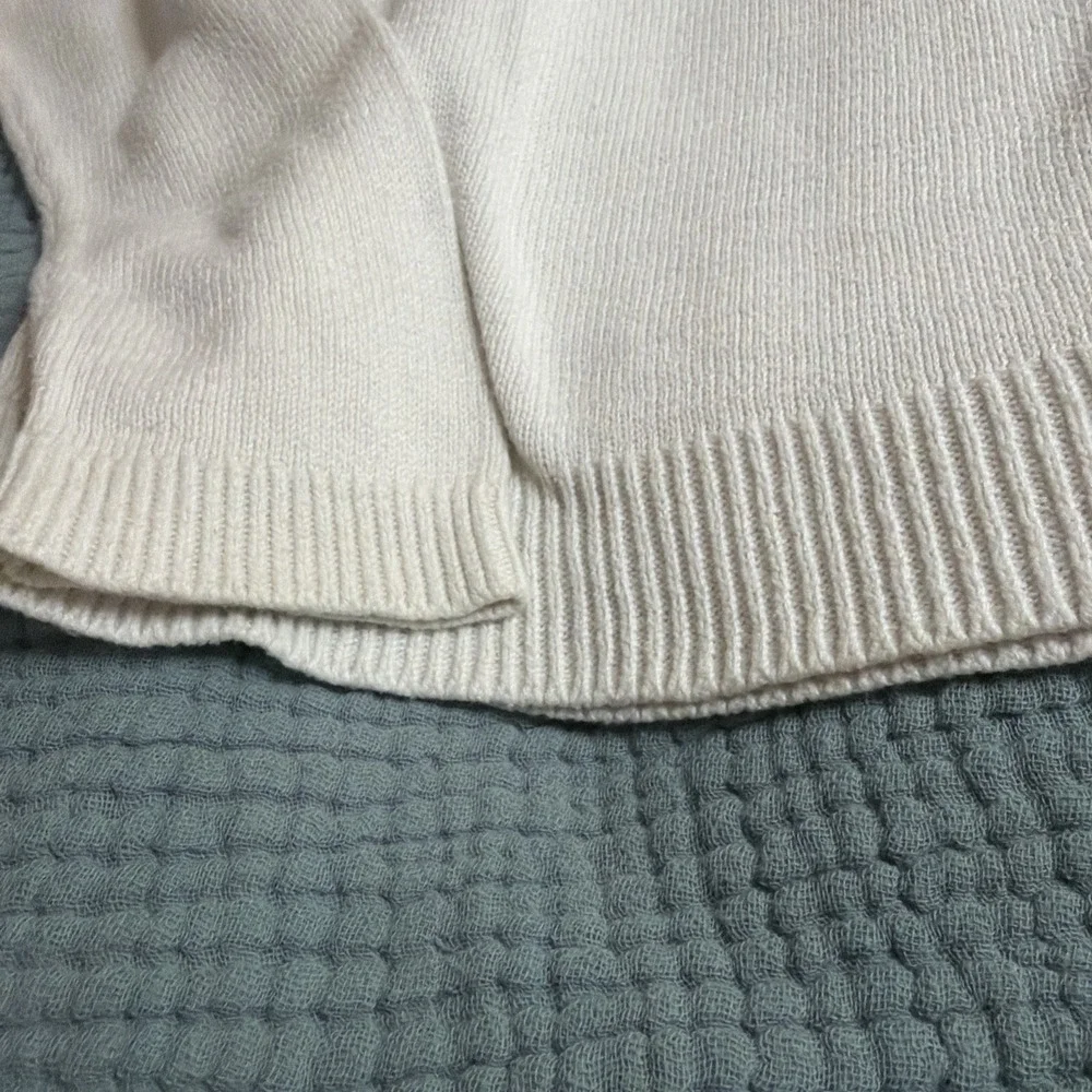 Vintage Y2K Hollister‎ Off White Boat Neck Light Weight Knit Long Sleeve Sz Med